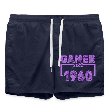 1960 - Badeshorts - French Navy - Vorne - AI Model Male 185 light (185cm)