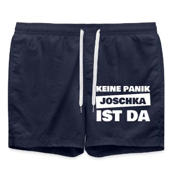 Joschka as a first name - Swim Trunks - french navy - Front - AI Model Male 185 light (185cm)