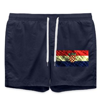 Geschenk für Kroatien - Badeshorts - French Navy - Vorne - AI Model Male 185 light (185cm)