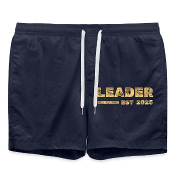 Leader 2025 - Short de bain - bleu marine - Devant - AI Model Male 185 light (185cm)