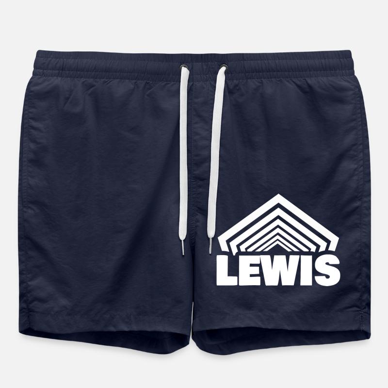 First name Lewis - Swim Trunks - french navy