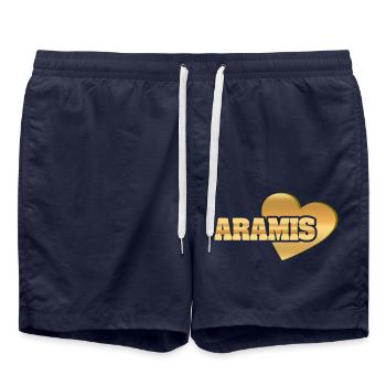 Aramis as gold - Swim Trunks - french navy - Front - AI Model Male 185 light (185cm)