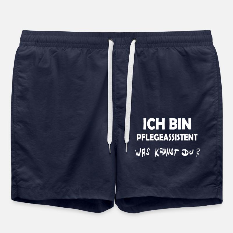Profession : Infirmière auxiliaire - Short de bain - bleu marine