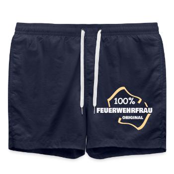 Profession : Pompier - Short de bain - bleu marine - Devant - AI Model Male 185 light (185cm)