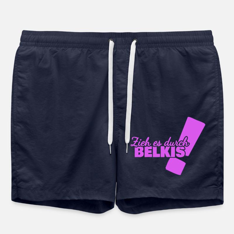 Prénom Belkis - Short de bain - bleu marine