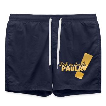 Paula als Vorname - Badeshorts - French Navy - Vorne - AI Model Male 185 light (185cm)