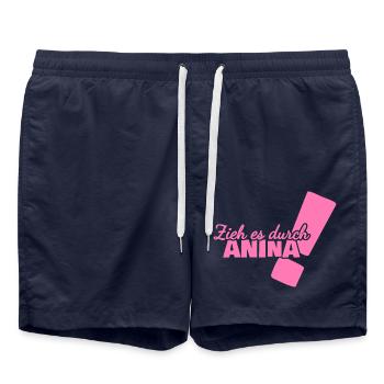 Vorname Anina - Badeshorts - French Navy - Vorne - AI Model Male 185 light (185cm)
