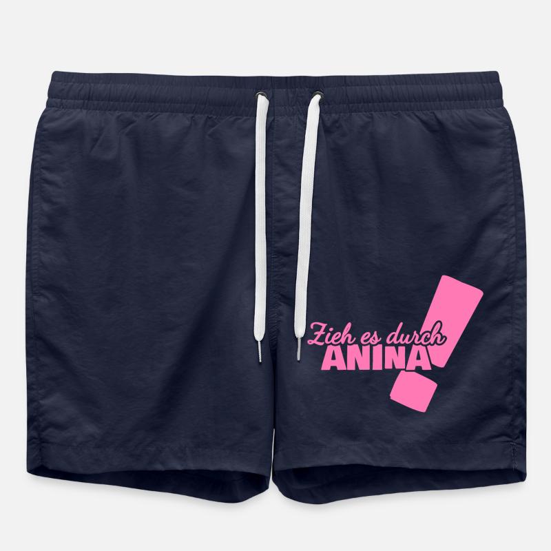First name Anina - Swim Trunks - french navy