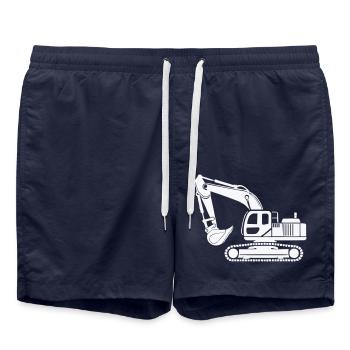 excavatrice - Short de bain - bleu marine - Devant - AI Model Male 185 light (185cm)