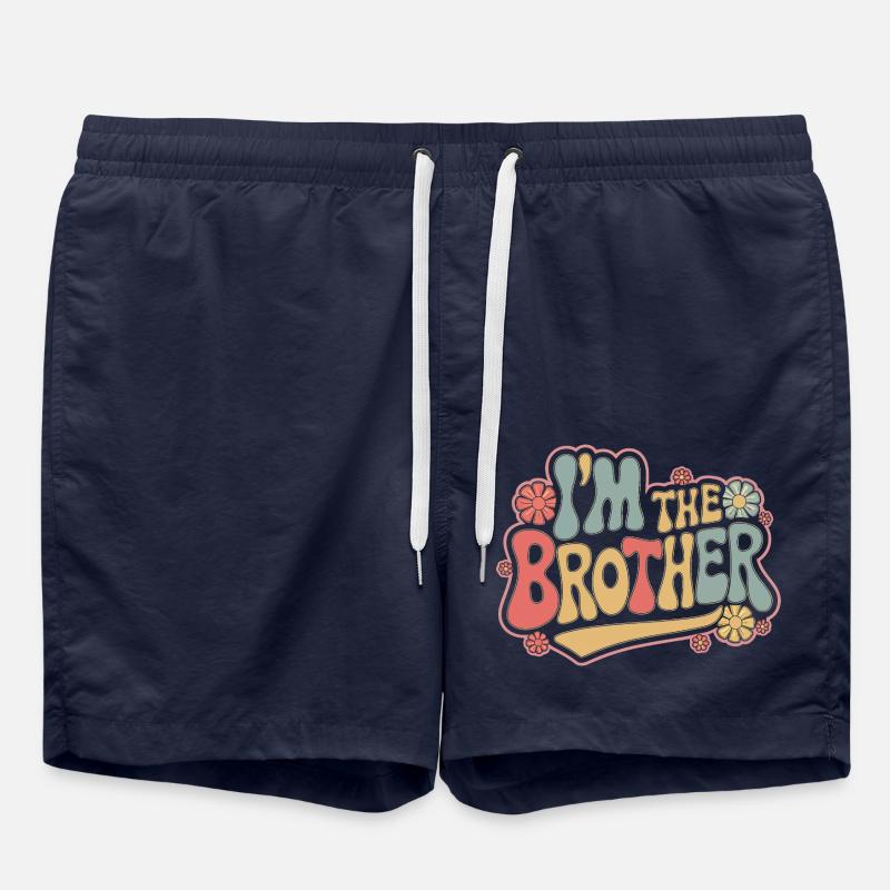Frère Grand Frère Frère Famille - Short de bain - bleu marine