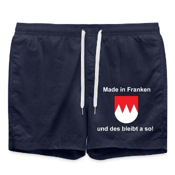 Made in Franken - Badeshorts - French Navy - Vorne - AI Model Male 185 light (185cm)