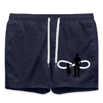 Père fille infini - Short de bain - bleu marine - Devant - AI Model Male 185 light (185cm)