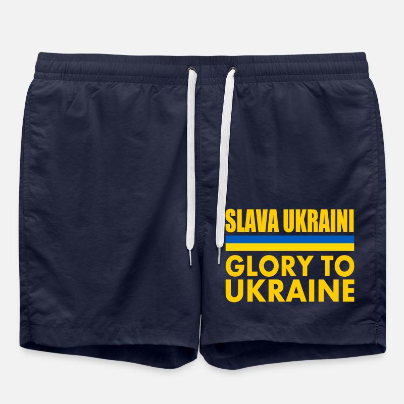 Slava ukraini - Badeshorts - French Navy