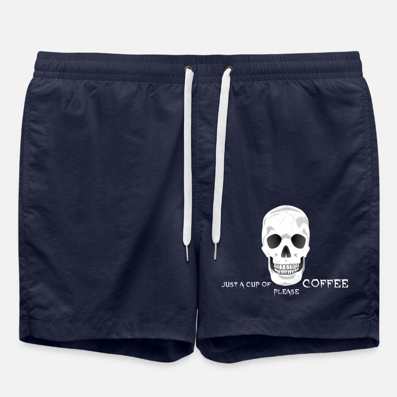 Caféine de café Crâne - Short de bain - bleu marine