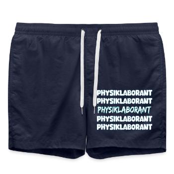 Job Physiklaborant - Badeshorts - French Navy - Vorne - AI Model Male 185 light (185cm)