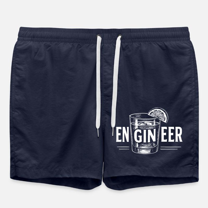 Funny Engineer Tshirt - Swim Trunks - french navy
