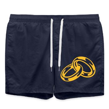 anneaux - Short de bain - bleu marine - Devant - AI Model Male 185 light (185cm)