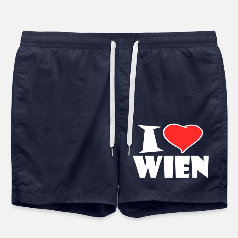 J'aime Vienne - Short de bain - bleu marine