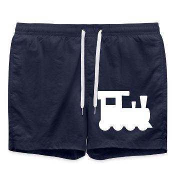 Locomotive Children's Toys Train Railway Transport - Swim Trunks - french navy - Front - AI Model Male 185 light (185cm)