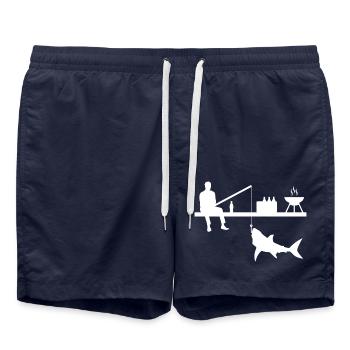 Pêche - Short de bain - bleu marine - Devant - AI Model Male 185 light (185cm)