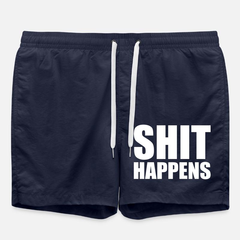 Shit happens - Swim Trunks - french navy