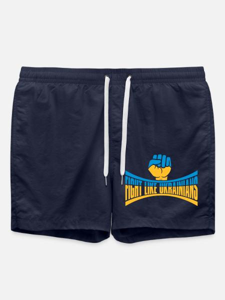 fight like ukrainians quote - Swim Trunks - french navy