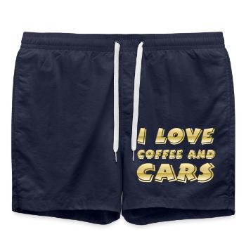 Kaffee - Badeshorts - French Navy - Vorne - AI Model Male 185 light (185cm)