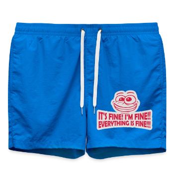 everything is fine quote - Swim Trunks - cobalt blue - Front