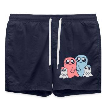 Children Parents Ghosts Family - Swim Trunks - french navy - Front - AI Model Male 185 light (185cm)