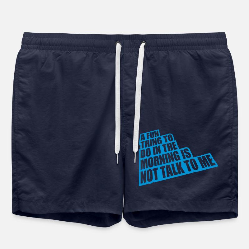 not talk to me - Swim Trunks - french navy