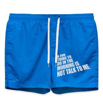 not talk to me - Swim Trunks - cobalt blue - Front
