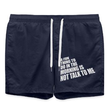 ne me parle pas - Short de bain - bleu marine - Devant - AI Model Male 185 light (185cm)