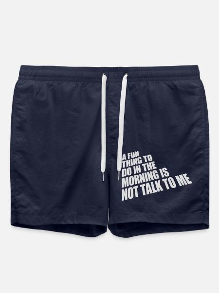 not talk to me - Swim Trunks - french navy