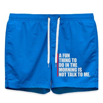 not talk to me - Swim Trunks - cobalt blue - Front