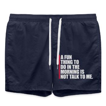 ne me parle pas - Short de bain - bleu marine - Devant - AI Model Male 185 light (185cm)