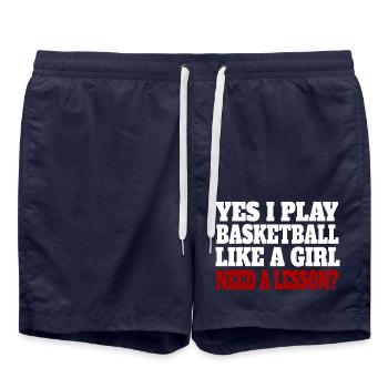 Basketball Basketball Player Basketball Club - Short de bain - bleu marine - Devant - AI Model Male 185 light (185cm)