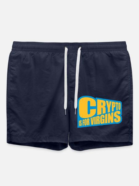 crypto is for virgins - Swim Trunks - french navy