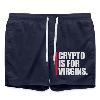 Crypto est pour les vierges - Short de bain - bleu marine - Devant - AI Model Male 185 light (185cm)