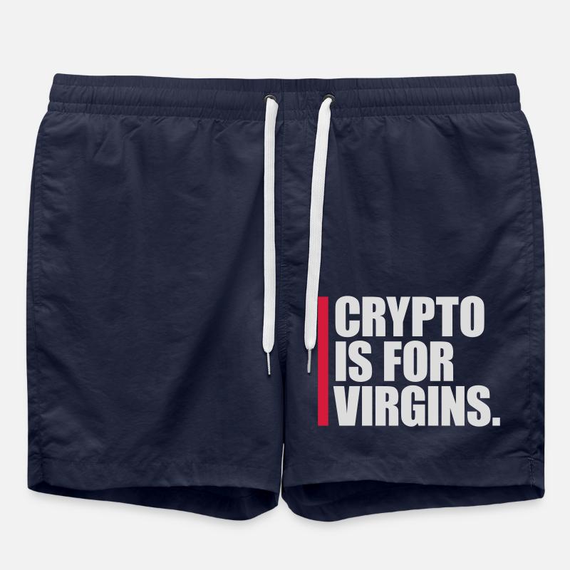 crypto is for virgins - Swim Trunks - french navy