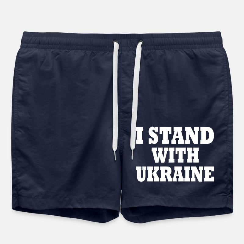 I stand with ukraine - Short de bain - bleu marine