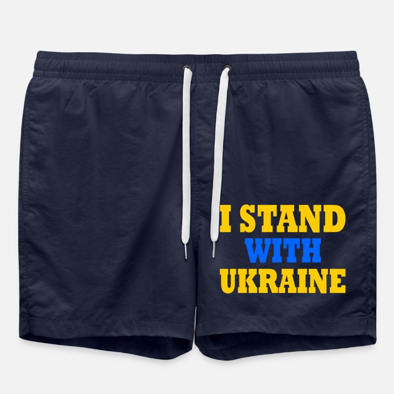 I stand with ukraine - Swim Trunks - french navy