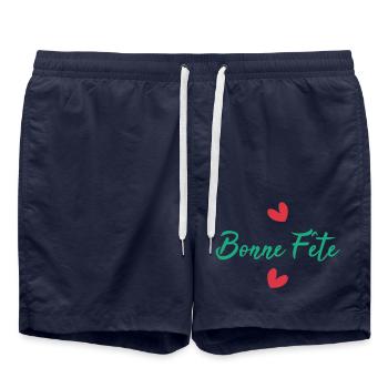 PAPA. FÊTE DES PÈRES. BONNE FÊTE PAPA. BONNE FÊTE - Short de bain - bleu marine - Devant - AI Model Male 185 light (185cm)