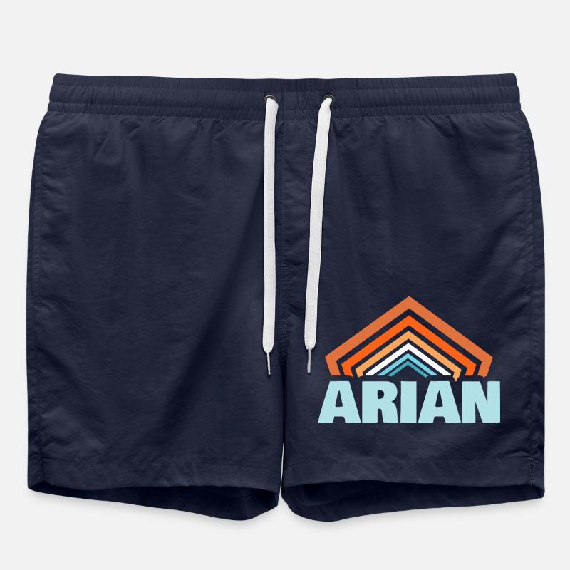 First name Arian - Swim Trunks - french navy