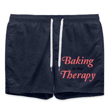 La pâtisserie est ma thérapie - Short de bain - bleu marine - Devant - AI Model Male 185 light (185cm)