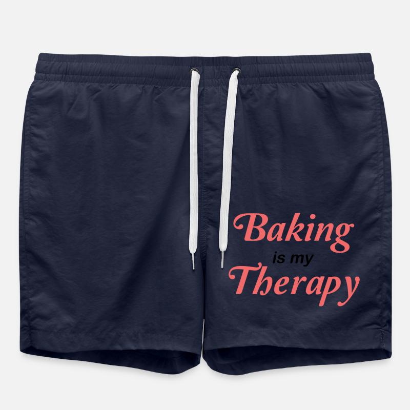 Baking is my therapy - Badeshorts - French Navy
