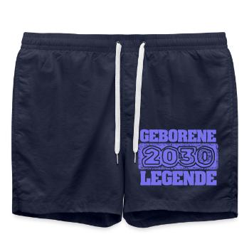 Proverbes 2030 - Short de bain - bleu marine - Devant - AI Model Male 185 light (185cm)