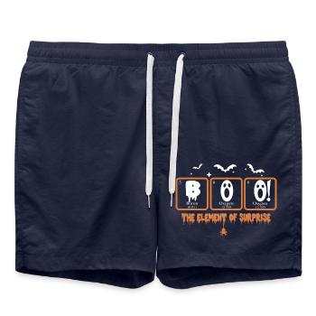 Boo Element of Horror Halloween - Badeshorts - French Navy - Vorne - AI Model Male 185 light (185cm)