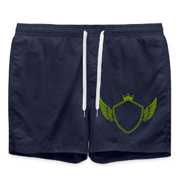 Coat of arms - Swim Trunks - french navy - Front - AI Model Male 185 light (185cm)