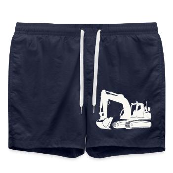 Excavatrice - Short de bain - bleu marine - Devant - AI Model Male 185 light (185cm)