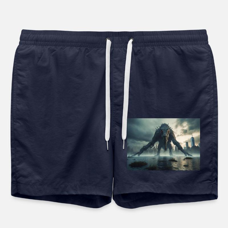 Kaiju Monster - Badeshorts - French Navy